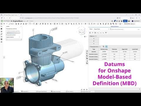 Onshape - Set Datums for Model Based Definition (MBD)