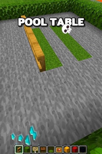 Minecraft Pool Table 💀 #shorts