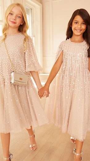 Sparkle All Season Long ✨ From bespoke florals to a hint of shimmer, every piece in our Christmas Kids collection strikes a joyful note. Warm neutrals and gentle touches of sparkle make this edit perfect for magical celebrations and cosy family gatherings. | Needle & Thread | Facebook