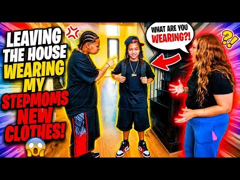 LEAVING THE HOUSE WEARING MY STEPMOMS NEW CLOTHES PRANK!