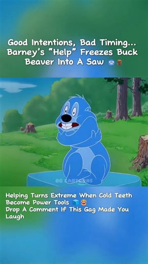 Barney’s “help” goes ice-cold — Buck Beaver shivers, wood gets cut, logic takes a break 😬🪵 Only golden-age cartoons could turn teeth into tools and sell it perfectly. If this gag cracked you up, tap like 😂 #slapstickanimation #barneybear #classiccartooncomedy #retroanimation #oldschoolcartoons [ "Busybody Bear" (1952), Barney Bear cartoon from MGM Cartoons directed by Dick Lundy ] . . . . . [ busybody bear, busybody bear 1952, barney bear busybody bear, mgm barney bear cartoon, classic mgm ca