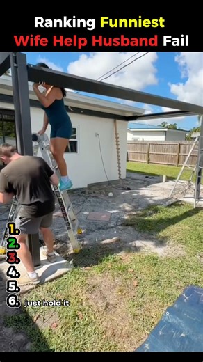 Ranking wife fails while helping husband #shorts #couples #hilarious