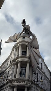 The fire-breathing dragon at Universal Orlando's Gringotts Bank!🔥 Have you ever been here? 🌎 #universalstudios #universalorlando #harrypotter | Adventure Is Out There