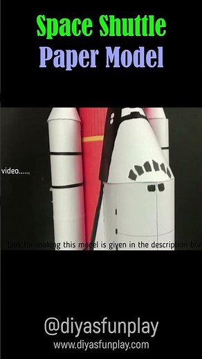 space shuttle model for school project - #shorts - paper space shuttle model - diyas funplay