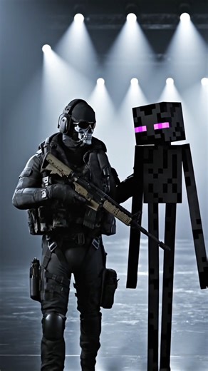 Enderman × Ghost | Minecraft × Call of Duty Crossover Edit 🔥