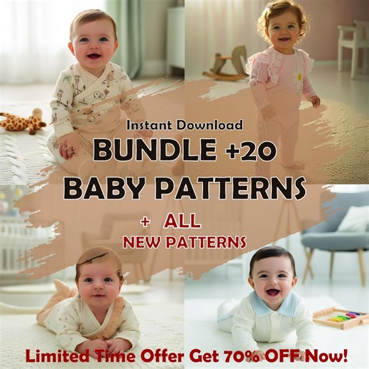 20 Baby Sewing Patterns Bundle PDF | Instant Download Infant Clothes | Commercial Use + Bonus - Etsy Finland