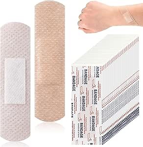 Funtery 100 Pcs Silicone Adhesive Bandages Bulk Sensitive Skin Painless Removal Bandages for Sensitive Fragile Skin Elderly Painless Removal Delicate