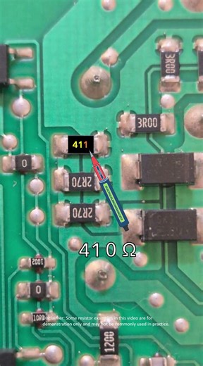 411 SMD Resistor Code Explained in Seconds #Shorts #Electronics