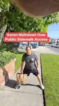 Thoughts on this heated dispute? What would you do if got this guy blocking the way? #karen #karens