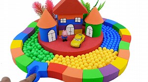 🙈🙈🙈 DIY How To Build Beautiful Heart Villa from Kinetic Sand & Slime 🙈🙈🙈 | LoLo Kids