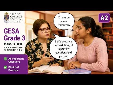 A2 English Test Spoken Exam ||GESE Grade 3|| Trinity College London