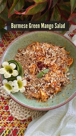 Burmese Green Mango Salad 🥭✨ #summerrecipes #healthysalad #saladrecipes