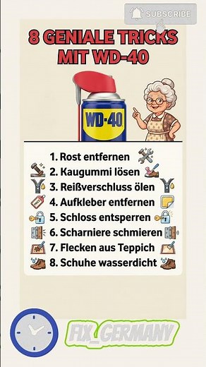 8 GENIALE TRICKS MIT WD-40