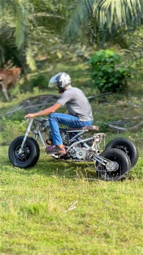 We Took Our Tilting Trike Bike Build Out For a Rough-Terrain Test | DIY 3-Wheeled Bike 🔥 #diybike