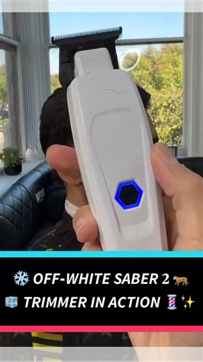 The ❄️ OFF-WHITE SABER 2 Trimmer 🐅 In Action 💈✨ ASMR Sounds with a little Tutorial 📝 Take Notes!