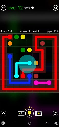 Flow Free Classic Pack Level 12 (9x9)