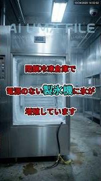 閉鎖冷凍倉庫で、電源を切られた製氷機に氷が増え続けた夜｜AI UMA FILE #113