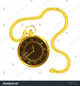 Old Time Clock Antique Chain Stock Vector (Royalty Free) 1241031430 | Shutterstock
