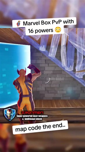 Marvel Box PvP with 16 Powers in Fortnite Creative
