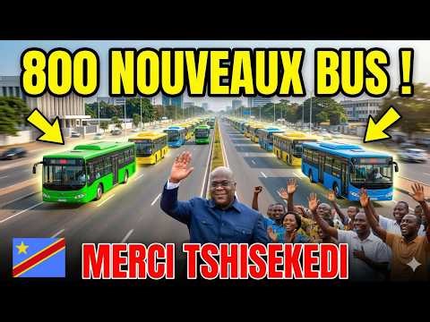 Kinshasa: 800 new buses, the Congolese people thank President Félix Tshisekedi