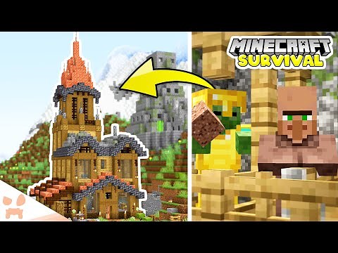 Building A ZOMBIE VILLAGER CURING LAB in Minecraft Survival! (#35)