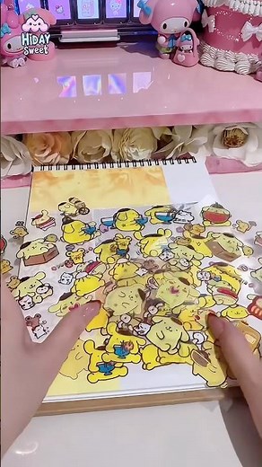 Watch me make the cutest Pompompurin page! ✨🥺 DIY #hidaysweetstyle