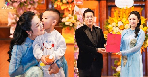 NSƯT - Tiến sĩ Tân Nhàn chính thức nhận học hàm Phó Giáo sư, con trai út tuấn tú đến chúc mừng mẹ