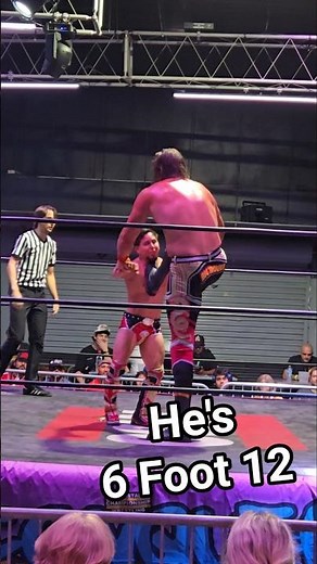 6 Foot 12 inch Big Trouble Ben Bishop puts the boot to Ariel Dominguez at CCW