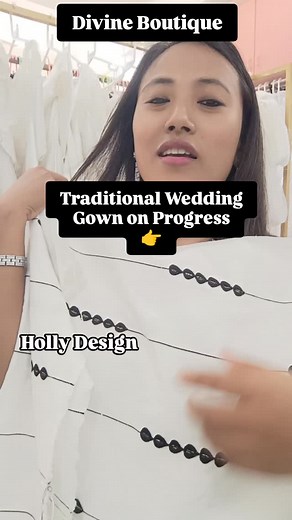 16K views · 930 reactions | Traditional Wedding Gown on a Progress for a Beautiful Bride #viral #shorts #reelsinstagram #fbreelsfypシ゚ #hollydesign #reels #trending #nagaland #wedding #divineboutique #Wedding #WeddindDay #WeddingGown #fashion #traditional #traditionalweddingdress | Holly Ally Awomi | Facebook