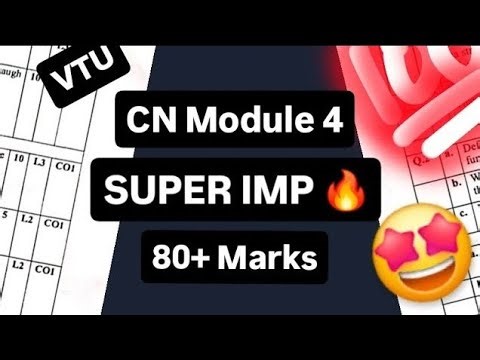 CN MODULE 4 EXAM SUPER IMP 💯🤩 | BCS502 Computer Network | 22 Scheme VTU 5th SEM CSE #vtu #cse #exams