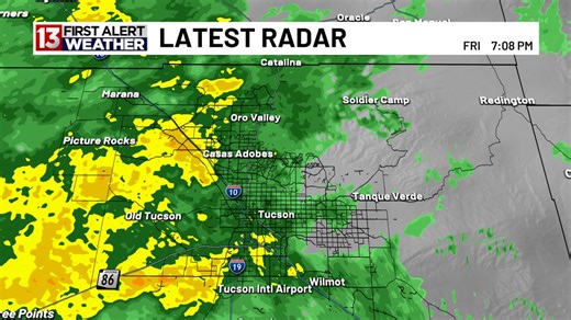 Rain continues tonight! Here's a look at the radar along with an updated weekend forecast. | KOLD News 13