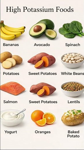 High Potassium Foods 🥑🍌 | Best Natural Sources for Daily Health