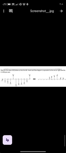 Solve for the value of (R) below so that the left-hand cash flo... | Filo