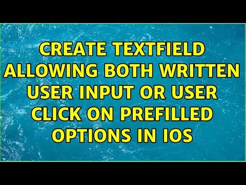Create textField allowing both written user input or user click on prefilled options in iOS