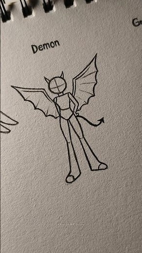 How to draw body tutorial (angel, demon & grim reaper) #howtodraw #art #reels #sketch #tutorial #fyp