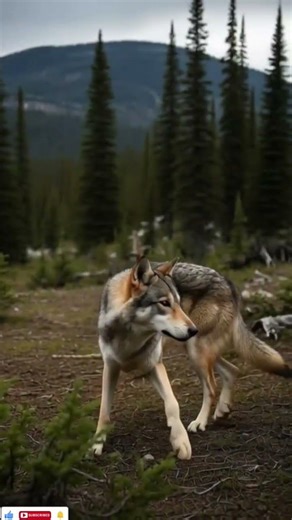 Unbelievable Moment😱 Wolf Rescues Human from Falling Tree🐺 #wolf #usashorts #america #humansafety