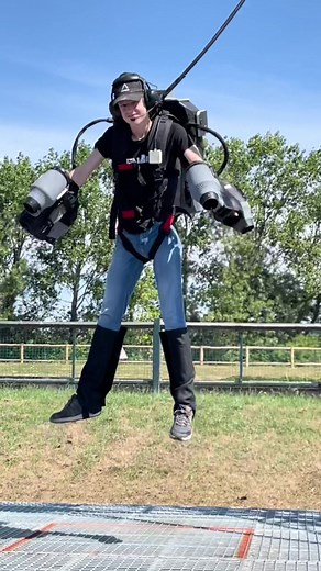 Oliver #flying 👊 #jetsuit #jetpack #schoolsout #summervacation