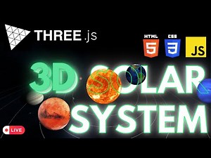 Creating a 3D Solar System Using Basic HTML , CSS , JS and Three JS Live with Free Deployement