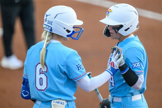 Kansas softball drops one spot to No. 24 in Softball America rankings