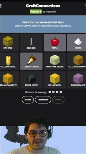 I am the best in CraftConnections 2 #connections #minecraft #nytgames #craft