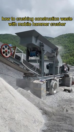 #crushing #constructionwastewith #mobilehammercrusher #sandcrusher #makingsand #hammercrusher #rockcrusher #constructionwaste #riverpebbles #linghengmachinery