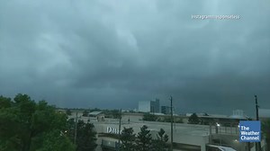 Totally geeking over this time lapse of storms moving through Houston yesterday. Watch at around 13 seconds in, when the whole mess just up and changes direction! | America's Morning Headquarters