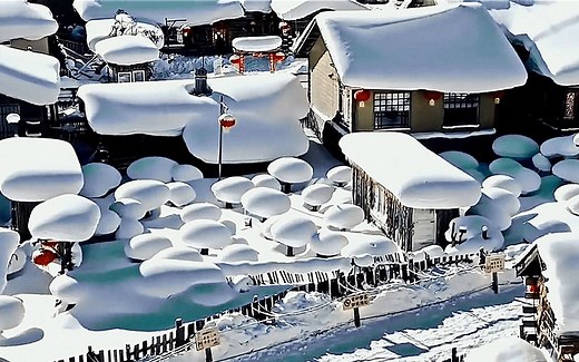 雪景魅力天花板！来看看北国的“北川白雪”“木屋雪原”