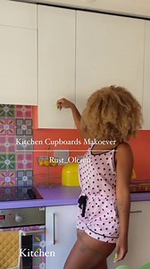 2.6K views · 13 reactions | Add a splash of colour ️ 'Watch my kitchen go from drab to fab with Rust-Oleum Kitchen Cupboard Paint! I chose Lemon Jelly for the walls and Dusky Pink for the cupboards – there’s no need for a primer and it’s washable too!' : homewithsisi | Rust-Oleum UK | Facebook