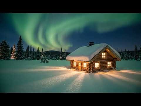 Relaxing Winter Night - Sleep Under the Magical Northern Lights (8 Hour Loop)