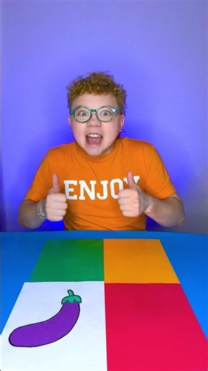 Let's learn fruits, vegetables and colors! 🍎🔴 Funny color challenge #forkids
