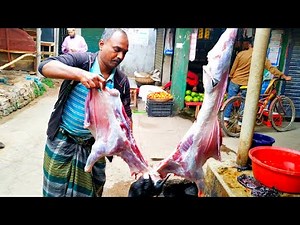 How To Cut Goat || Goat Cut || Excellent Goat Cutting Skill Goat Video