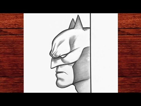 How to Easy Batman Drawing Tutorial Draw Batman Step by Step with Pencil