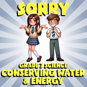 Conserving Water & Energy SORRY Science Game - No Prep Grade 3 Review