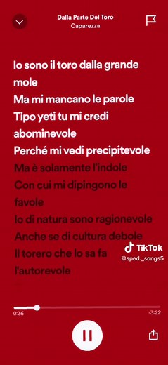 “𝓓𝓪𝓵𝓵𝓪 𝓟𝓪𝓻𝓽𝓮 𝓓𝓮𝓵 𝓣𝓸𝓻𝓸- 𝓒𝓪𝓹𝓪𝓻𝓮𝔃𝔃𝓪” altro capolavoro del nostro Capa, questa meravigliosa canzone è dell’album “Habemus Capa” in caso non la conosceste ve la consiglio perchè è stupenda😍. #caparezza #Caparezza #dallapartedeltoro #dalla #parte #del #toro #speedsongs #speed #songs #speedupsongs #perte #foryou #fyp